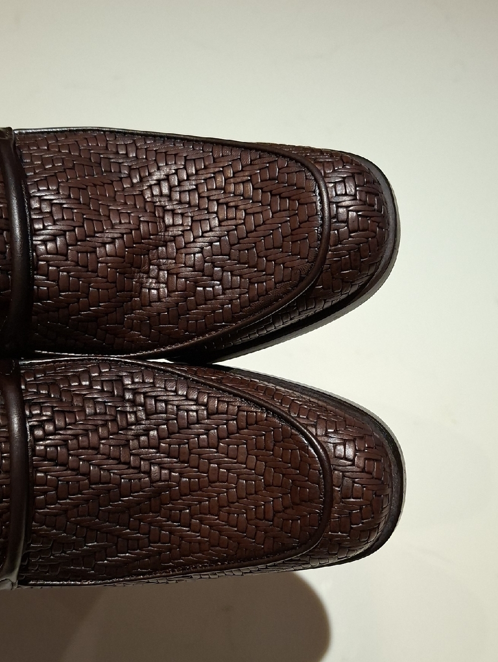 Ingledew's Chocolate Brown Woven Leather Square-toe Heeled Mules (Size 5.5) - Picture 3 of 7